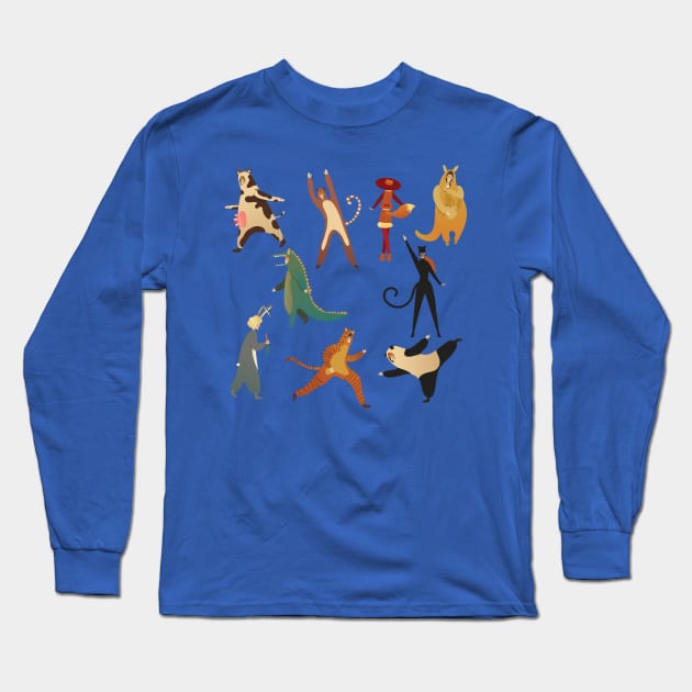 animals costumes collection Long Sleeve T-Shirt by Mako Design 